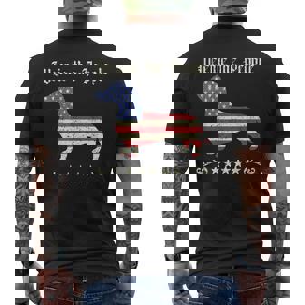 Dachshund Weenie The People American Flag 4Th Of July Men's T-shirt Back Print | Mazezy