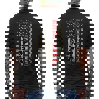 Dad Fathers Day Dog Dad Usa Flag Men's T-shirt Back Print - Thegiftio UK
