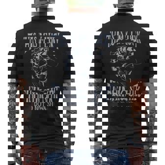 Dad My Lucky Fishing Do Not Wash Fishing Fishing メンズTシャツ バックプリント - Kawaiitshirt