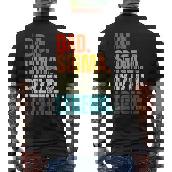 Dad Sigma Rizzler Legend Dad Birthday Fathers Day Men's T-shirt Back Print - Thegiftio