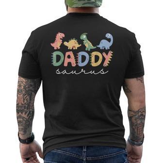 Daddysaurus T Rex Dinosaur Dad Daddy Saurus Family Men's T-shirt Back Print - Thegiftio UK