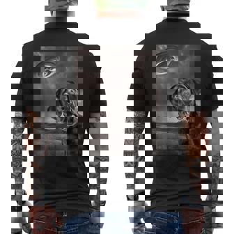 Dog Black Lab Labrador Retriever Ufo Selfie Men's T-shirt Back Print - Thegiftio