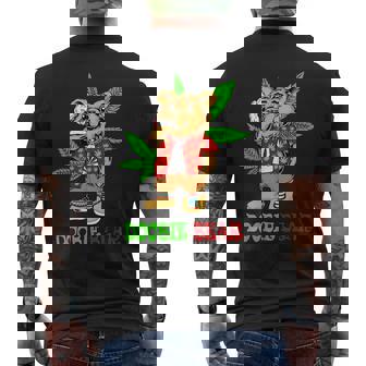 Doobie Bear 大麻の葉 雑草愛好家 マリファナギフト メンズTシャツ バックプリント - Kawaiitshirt