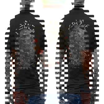 F Caw F Raven Bird Saying Graphic Men's T-shirt Back Print - Monsterry