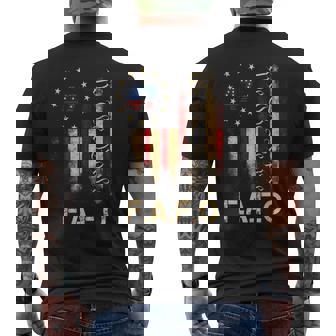 Fafo Trump President 47 Trump Fafo American Flag Men's T-shirt Back Print - Monsterry