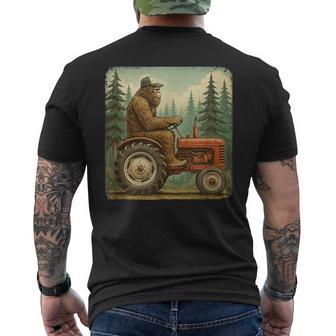 Farmer Tractor Rancher Farm Dad Distressed Men's T-shirt Back Print - Thegiftio UK
