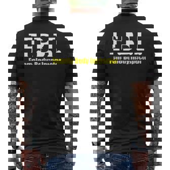 メンズ Fbi Female Body Inspector Meme Novelty Apparel メンズTシャツ バックプリント - Kawaiitshirt