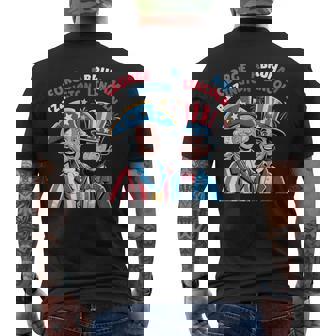 Fourth Of July George Rizzington Abruham Lincoln Slang Men's T-shirt Back Print | Mazezy