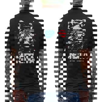 Fourth Of July Raccoon Patriotic 4Th Of July Merica Men's T-shirt Back Print | Mazezy