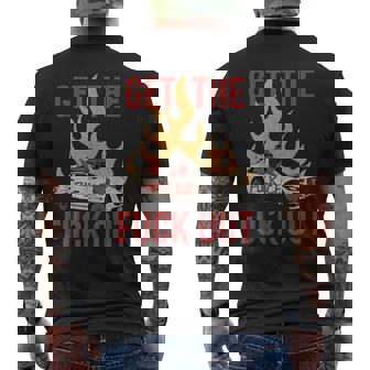 Get The Fuck Out Ice Distressed Men's T-shirt Back Print - Thegiftio