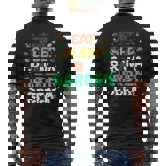 Game Eat Sleep Grow A Garden Repeat Gamer Men's T-shirt Back Print - Thegiftio