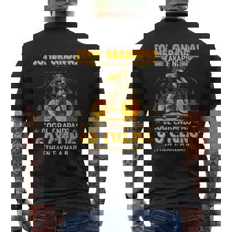 Grandpas Go Cycling For Cyclist Bicycle Riding Men's T-shirt Back Print - Thegiftio