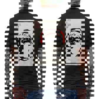 Grumpy Frog Rock Music Band Kawaii Sumi-E Japanese Men's T-shirt Back Print | Mazezy