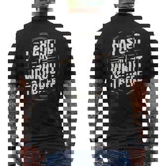 Gym Fitness Workout Motivation Humor Training メンズTシャツ バックプリント - Kawaiitshirt