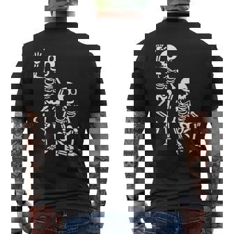 Halloween Trump Skeleton Trump Men's T-shirt Back Print - Thegiftio