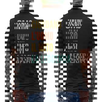 Italian First Name Giordano メンズTシャツ バックプリント - Kawaiitshirt