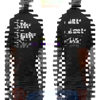 Lgbt プライド ノンバイナリー フラッグ ノンバイナリー メンズTシャツ バックプリント - Kawaiitshirt