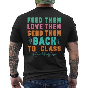 Lunch Lady Life School Cafeteria Worker Men's T-shirt Back Print - Thegiftio UK