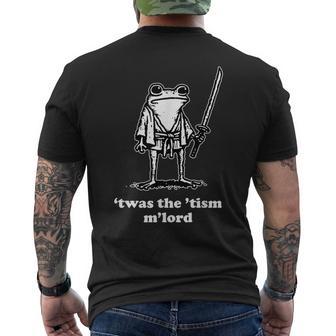 Meme 'Twas The Tism M'lord Men's T-shirt Back Print - Thegiftio UK