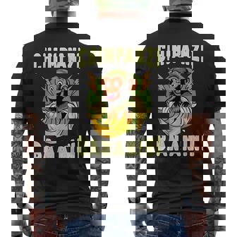 Monkey Chimpanzini Bananini Italian Brainrot Meme Men's T-shirt Back Print - Monsterry