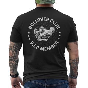 Off-Roading Atv Utv Rider Rollover Club Vip Member Men's T-shirt Back Print - Thegiftio UK