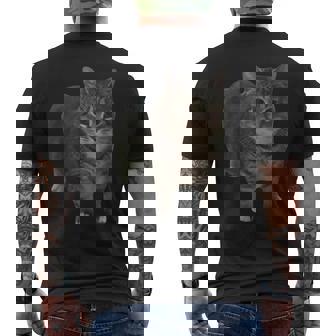 Oiia Oiia スピニングキャットミーム メンズTシャツ バックプリント - Kawaiitshirt