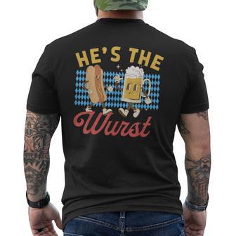 Oktoberfes Hes The Wurst Shes A Brat Couples Matching Men's T-shirt Back Print - Thegiftio UK