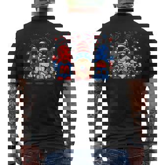 Patriotic Flag Fireworks 4Th Of July Gnomes Men's T-shirt Back Print - Thegiftio UK