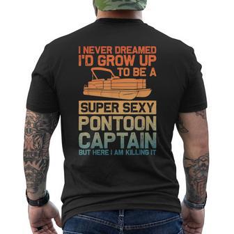 Pontoon Captain For Pontoon Boat Captain Men's T-shirt Back Print - Thegiftio UK