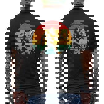 Sasquatch Beer Lover Retro Sun Men's T-shirt Back Print - Thegiftio UK