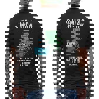 Swimming Swimmer Swim Dad Father Coach Men Men's T-shirt Back Print - Thegiftio UK