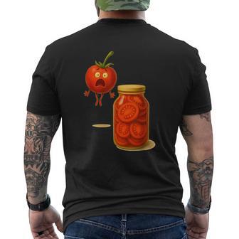 Tomato Surprise A Jar Of Sliced Tomatoes Men's T-shirt Back Print - Thegiftio UK