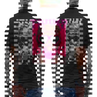 Trump 2024 メガネ&バブルガム ピンク メンズTシャツ バックプリント - Kawaiitshirt