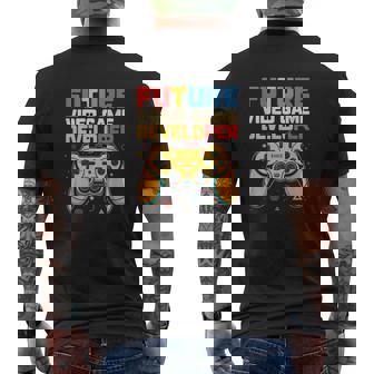 Futureideo Game Developer Gamer Coding Tech Geek メンズTシャツ バックプリント - Kawaiitshirt