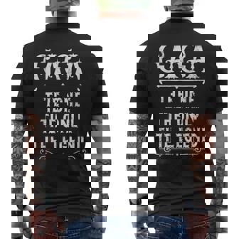 Gaga The One The Only The Legend Father's Day For Gaga Men's T-shirt Back Print - Monsterry