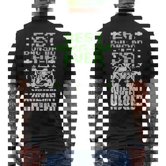 Gamer Stepdad Fathers Day Bonus Dad Achievement Unlocked Men's T-shirt Back Print - Thegiftio UK