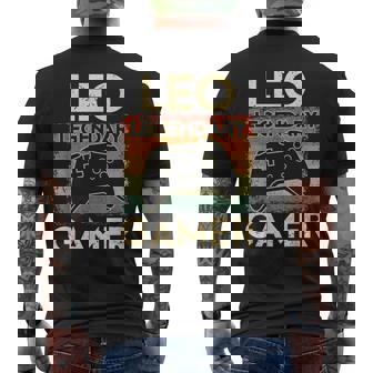 Gaming Personnalisé Nom Leo Legendary Gamer T-shirt imprimé au dos - Cadeauxyz