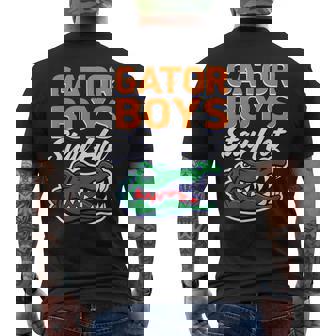 Gator Boys Stay Hot Bold Retro Alligator Graphic Men's T-shirt Back Print | Mazezy