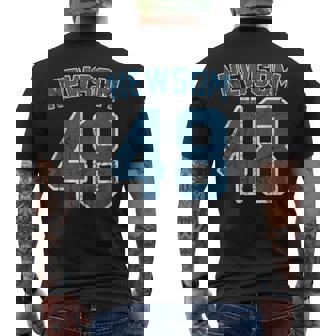 Gavin Newsom 2028 For President Election Campaign Newsom 48 Men's T-shirt Back Print | Mazezy