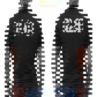 Gcea チューニング – ハードロッキングウクレレプレーヤーのためのホワイトデザイン メンズTシャツ バックプリント - Kawaiitshirt