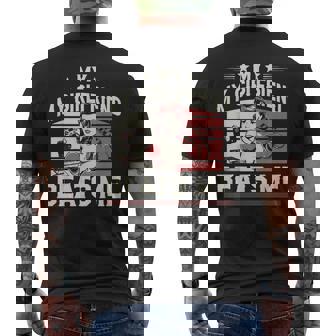 My Girlfriend Beats Me Graphic For Men Men's T-shirt Back Print - Thegiftio UK