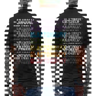 Glastonburyomerset Colores Retro Del Arco Iris Camiseta Hombre Estampado Espalda - Regaloses