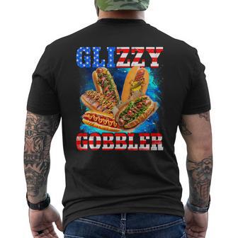 Glizzy Gobbler Hotdog 4Th Of July Bbq Patriotic Usa Men's T-shirt Back Print - Thegiftio UK