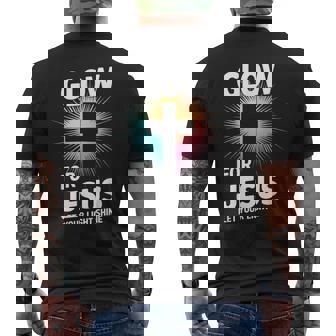 Glow For Jesus Let Your Light Shine Men's T-shirt Back Print - Thegiftio