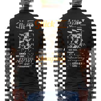 Glück Ist Wenn Das ドラムセット ドラム&ドラム メンズTシャツ バックプリント - Kawaiitshirt