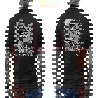 Go Bulldogs Maroon Bulldog Pride School Spirit Mascot Men's T-shirt Back Print | Seseable UK