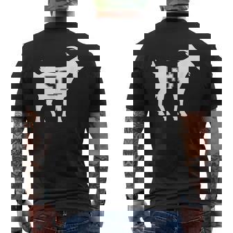 Goat 51 GOATナンバーフィフティワンヤギ メンズTシャツ バックプリント - Kawaiitshirt