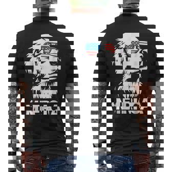 Golden Retriever 4Th Of July Merica Men's T-shirt Back Print - Monsterry