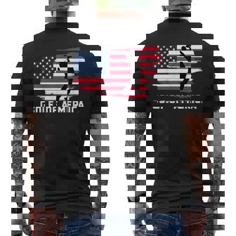 Golf Of America Patriotic Usa Flag Gulf Pun Men's T-shirt Back Print - Thegiftio