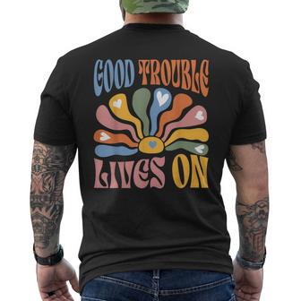 Good Necessary Trouble Lives On Resistance Protests Resist Men's T-shirt Back Print - Thegiftio UK